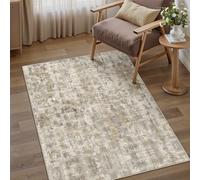 PureCozy Tapis Salon 80x150cm Marron Chambre Adulte Lavable en Machine Antidérapant Moderne Grand Tapis Naturel Abstrait Carpet Salle a Manger Bureau Descente de Lit Interieur Doux Poil Ras Rug