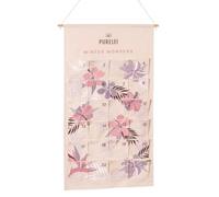 Purelei Calendrier Fill By Yourself 2022, Calendrier de l'Avent à remplir en coton, Calendrier mural avec 24 cases à remplir soi-même, Calendrier de Noel DIY Adultes Enfants