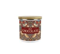 Purely Home Red Strawberry Thief Boîte de rangement pour chocolat chaud - Inspirée de Morris - Dessin d'art pour la maison - Boîte de rangement en métal émaillé pour boissons chaudes de cuisine 600 ml