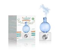 Puressentiel - Diffuseur d'huiles essentielles à Nébulisation - BLU - Diffuseur Aromathérapie en Bois d'hévéa et Verre soufflé - Diffusion à Froid - sans Eau