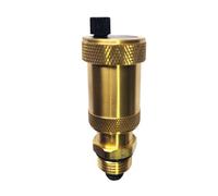 Purgeur d'Air Automatique en Laiton 1/2" (HR1403) | Soupape d'Échappement et Purge Automatique 3/8"x1/2" avec Vanne d'Arrêt pour Chauffage, Eau Chaude et Froide, Glycol | Installation Sans Mastic