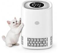 Purificateur d'air avec filtre HEPA 3 en 1, CADR 100 m³/h pour jusqu'à 15 ㎡, 5 niveaux avec mode auto et sommeil, 24 dB silencieux, USB Type-C, minuterie, sécurité enfant, pour personnes allergiques