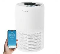 Purificateur d'air Emerio – 25 m² – 52 dB – Filtre HEPA 13 et charbon actif – Fonction ionisation – Indicateur de qualité de l'air – Avec application – Fonction minuterie – AP-132324
