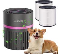 Purificateur d'air HEPA MEGAWISE pour la maison et le bureau, comprenant 3 filtres, fonctionnement silencieux