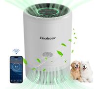 Purificateur d'air PJ08 - Filtre HEPA H13 - Contrôle via Wi-Fi/application - Fonctionnement silencieux (25 dB) - CADR (taux de purification) de 185 m³/h - Convient pour les pièces de 35 à 60 m² - Élim