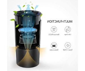 Purificateur d'air pour voiture avec double port USB et désodorisant à anions - Format mini - Ajouter un humidificateur