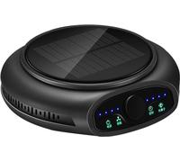 Purificateur d'air pour voiture Énergie solaire Parfum pour voiture Multi-filtre Aroma Diffuseur Mode auto, Noir