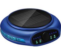Purificateur d'air pour voiture Énergie solaire Parfum pour voiture Multi-filtre Diffuseur d'arômes Mode auto, bleu