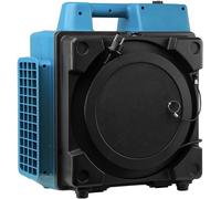 Purificateur d'air, ventilateur de circulation d'air, modèle à moteur encapsulé et à profil bas, séchoir pour tapis. Ventilateur intégré avec prises de courant GFCI et compteur horaire. Ventilateur de