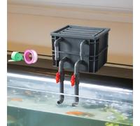 Purificateur d'aquarium - Bassin silencieux à plusieurs étapes, filtre cascade de bureau avec déversement, équipement d'élimination des déchets, idéal pour les lieux de travail en eau salée