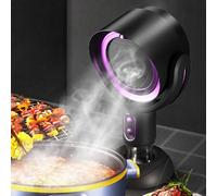 Purificateur de fumée - Ventilateur d'échappement de cuisine portable - Hotte de bureau réglable - Absorbeur de fumée rechargeable par USB avec réservoir de stockage d'huile amovible (noir violet)