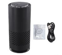 Purificateur de voiture compact avec anion, admission à 360 degrés pour un nettoyage rapide, moteur à faible bruit pour une conduite sereine, couleur blanche (noir)