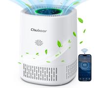 Purificateurs d'air Chuboor pour chambre à coucher, nettoyeur de filtre avec filtres éponge, allergies à la fumée, squames d'animaux, odeur de poussière, bureau, bureau withe-wifi