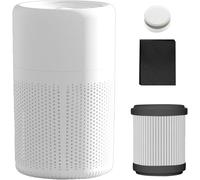 Purificateurs d'air compacts - Filtres d'air compacts - Purification de l'air - Système de filtration en trois étapes - Dimensions : 21,1 x 13,5 x 21,1 cm - Blanc