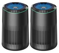 Purificateurs d'air pour chambre, couleur gris anthracite, lot de 2