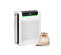 Purificateurs d'air pour la maison, grande pièce, couverture jusqu'à 2600 m² avec filtres lavables, filtre à air pour poils d'animaux, HAP607, blanc neige