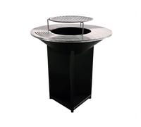 Purline EFP56B, Barbecue, Bois de chauffage, Cheminée, Grille, Noir, Rond