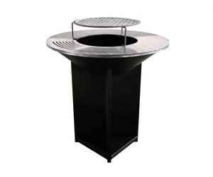 Purline EFP56B, Barbecue, Bois de chauffage, Cheminée, Grille, Noir, Rond