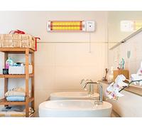 PURLINE | Poêle à Quartz pour Salle de Bain 1200W Faible Consommation, Protection IPX4, Technologie Ultra Silencieuse - Poêle de Salle de Bain à Quartz Chauffage Rapide et Réglable