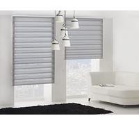 Purline | Store Enrouleur Nuit et Jour Store Complet Dimensions Largeur x Hauteur 140x250 cm - Store Nuit et Jour Tissu Taille 137x245 cm- Store Nuit et Jour Couleur Gris