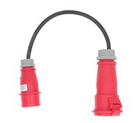 Purokise Adaptateur CEE 32A Femelle vers 16A Mâle 5 Broches, Prise Haute | ABS résistant IP44 anti-poussière chantier caravane camping jardin câble 60cm usage extérieur