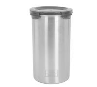 Purokise Boîte de Rangement Cuisine Inox, Couvercle Transparent Hermétique Conteneur Alimentaire 19cm Pot Moyen pour Grains Café Thé Sucre Snack Garde-Manger Comptoir Organisateur Argent