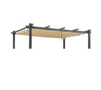 PURPLE LEAF Bache pour Pergola, Toit Retractable 4 x 3 m pour Tonnelle, Remplacement de Couverture pour Jardin et Terrasse, Beige