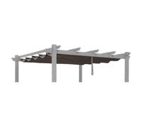 PURPLE LEAF Toile Pergola 3 x 3 m Rétractable Toile de Toit Rechange Gris | Toit pour Pergola de jardin PURPLE LEAF 3 x 3 m, Uniquement compatible avec ce modèle, Sans cadre, Polyester 180 g/m², Patio
