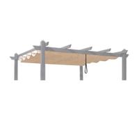 PURPLE LEAF Toile Pergola 3 x 3 m Rétractable Toile de Toit Rechange Kaki | Toit pour Pergola de jardin PURPLE LEAF 3 x 3 m, Non compatible avec les autres marques, Sans cadre, Installation simplifiée