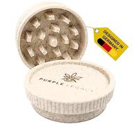 PURPLE LEGACY® Premium Grinder Set Moulin à pollen maniable et pratique en fibres végétales Broyeur pour herbes, épices, épices ø 55x25 mm Eco broyeur bio en 2 parties pour herbes sèches et Spices