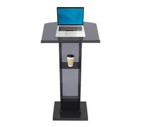 PurpleMinder 110 cm de hauteur - En acrylique - Charge maximale : 30 kg | Surface coudée - Support de podium sécurisé avec compartiments de rangement pour église, bureau et école