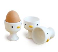 PURROOM Fun Duck Egg Cup, mignon 3 oeufs tasse cadeau set, main émaillée en céramique de sécurité pochette d'oeufs, petit déjeuner cuisine cuisson.