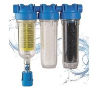 purway® HYDRA Rainmaster Trio RLH, système de filtration d'eau de pluie de 3/4", pour jardin. Préparation de l'eau de pluie avec filtre pour eau potable et filtre à eau pour une alimentation fiable
