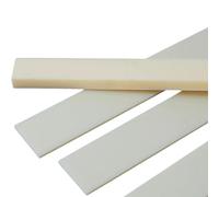 Purzen Barre Plate en Plastique ABS Beige rectangulaire 500 mm × 80 mm Durable et Rigide pour prototypage, Support, Montage de châssis, projets CNC,20mm