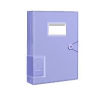 Purzen Classeur avec Pochettes en Plastique, Dossier de Portefeuille d'art Robuste avec protecteurs de Feuille Transparente 30/60/80 de Poche, classeur de Documents,Violet,80Pages