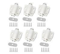 Push to Open Aimant Poussoir,6 PCS Porte Placard Loquet Magnetique Loquet de Porte Magnétique pour Cuisine Salle de Bain Armoire Placard Fermetures Armoire