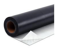 Pushglossy 1 rouleau de membrane de toiture en caoutchouc EPDM 49,8 cm x 9,1 m, sous-couche autocollante imperméable, feuille de toit plate renforcée de 50 mm, feuille de glace et d'eau pour
