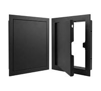 PushtoOpen Panneau d'accès en aluminium 300 x 300 mm Trappe d'inspection pour mur et plafond plomberie et porte de service électrique Noir 450 x 450 mm