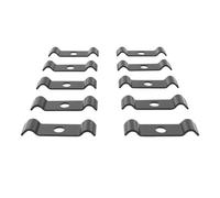 PUSOKEI 10 Pièces Tendeur de Montage à Double Tige en Acier Inoxydable | Quincaillerie d\'aspect galvanisé, taille de connecteur de panneau de 50 mm, fixation de poteau de jardin, kit de fixation