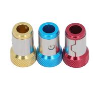 PUSOKEI 12 Anneaux à Vis Magnétiques en Alliage d'aluminium |Porte-embout à Ventouse Magnétique moleté pour Embouts de Tournevis Hexagonaux Rouge Jaune Bleu