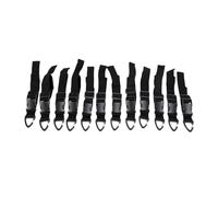 PUSOKEI 12 Pièces Attache-câbles Réglables pour Rallonge Organisateur | Sangles robustes en nylon, fermeture à boucle triangulaire, rangement des outils de garage, gestion des câbles noirs
