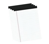PUSOKEI 4 Pièces Bloc-notes à Lignes Larges Format A5 pour Étudiants | Format A5 compact avec zone d\'écriture généreuse, disposition professionnelle à double marge rouge.