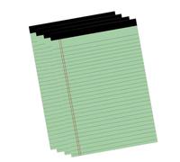 PUSOKEI 4 Pièces Bloc-notes à Lignes Larges Format A5 pour Étudiants | Format A5 compact avec zone d\'écriture généreuse, disposition professionnelle à double marge rouge.