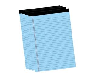 PUSOKEI 4 Pièces Bloc-notes à Lignes Larges Format A5 pour Étudiants | Format A5 compact avec zone d\'écriture généreuse, disposition professionnelle à double marge rouge.