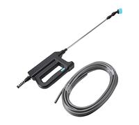PUSOKEI Batterie Télescopique Pistolet Arroseur de Jardin avec Tuyau de 8M | Fonctionnement sans effort, portée étendue, modes de pulvérisation polyvalents