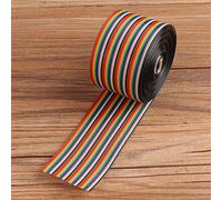 PUSOKEI Câble Ruban Arc-en-ciel 40P, Pas de 1,27 Mm, Largeur de 5,08 Cm |Fil Plat 5M pour Connecteurs IDC (5 mètres de long)