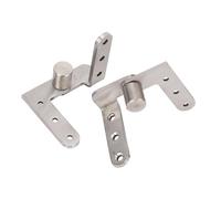 PUSOKEI Charnières Pivotantes de Porte Robustes, Charnière Encastrée Rotative à 270 Degrés en Acier Inoxydable, Utilisation Gauche Droite, Charge Maximale 130 Lb, Argent brossé pour Portes