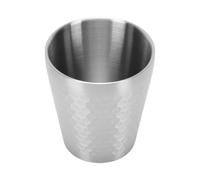 PUSOKEI Double Wall Isotherme Mug en Acier Inoxydable 250ml (Hammered Body) | Tasse à boire thermique, gobelet de voyage incassable, utilisation de boissons au thé, ensemble de cuisine et de salle à