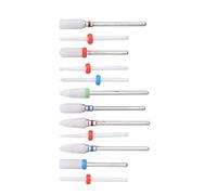 PUSOKEI Ensemble de Fraises en Céramique |Limes de Rectifieuse électrique 12 Pièces pour Outils Rotatifs