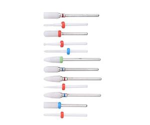 PUSOKEI Ensemble de Fraises en Céramique |Limes de Rectifieuse électrique 12 Pièces pour Outils Rotatifs